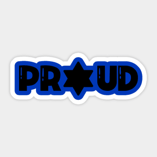 Proud Jewish, Patriotic Jew, Support Israel Sticker